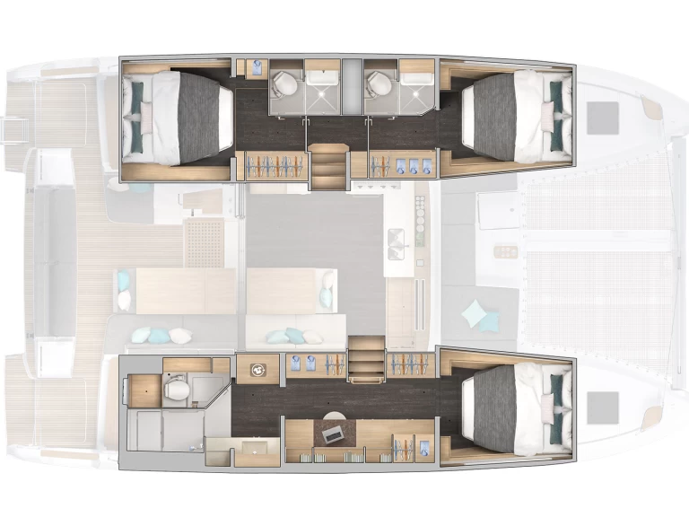 Location bateau Kaštela pas cher Lagoon 43