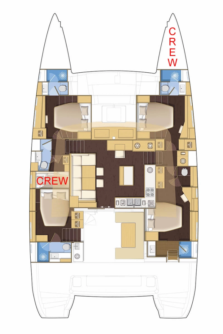 Location bateau Lagoon Lagoon 560 S2 à Ellinikó sur Samboat