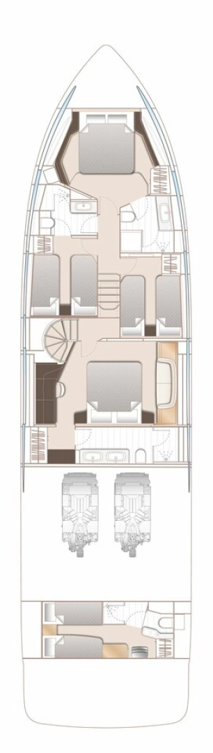 Location bateau Podstrana pas cher Princess Y72