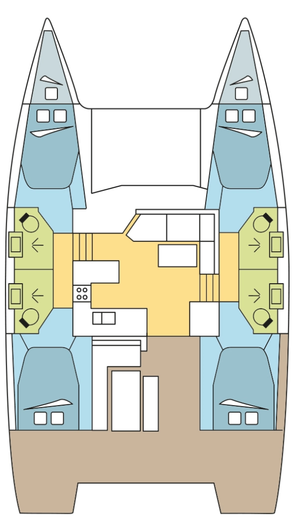 Location bateau Fountaine Pajot Astrea 42 à Pouzoles sur Samboat