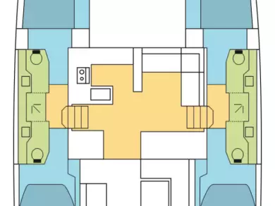 Location bateau Bavaria Nautitech 47 Power - 4 + 2 cab. à Seget Donji sur Samboat