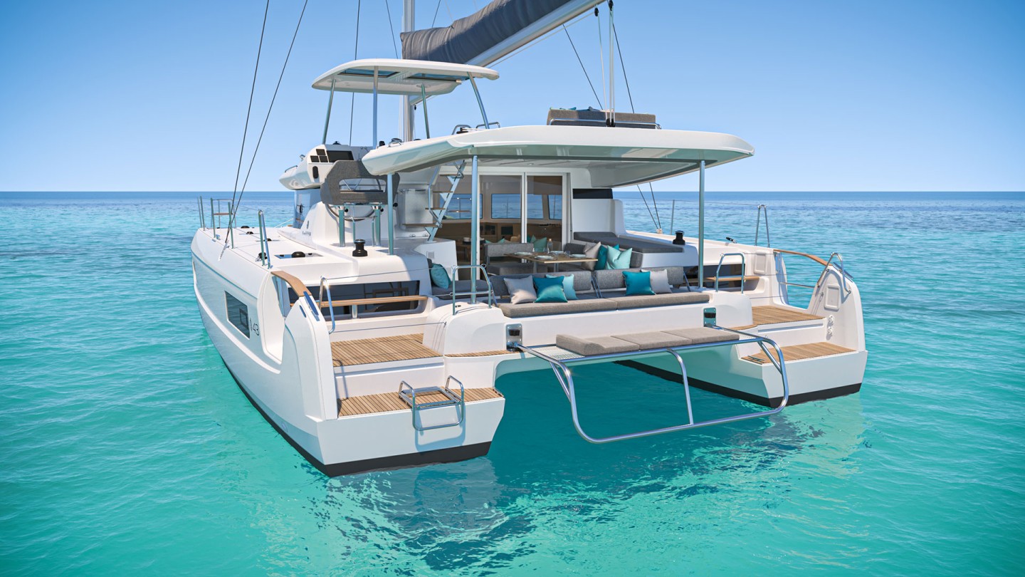Lagoon 43 eco solar catamaran charter in Benitses, Greece