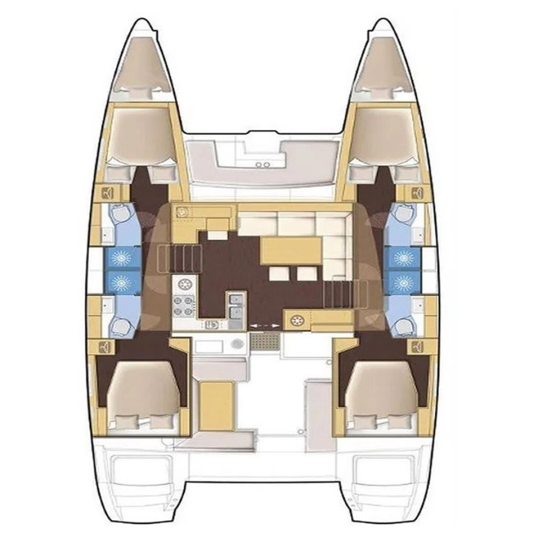 Lagoon Lagoon 410 S2 a louer à Fethiye