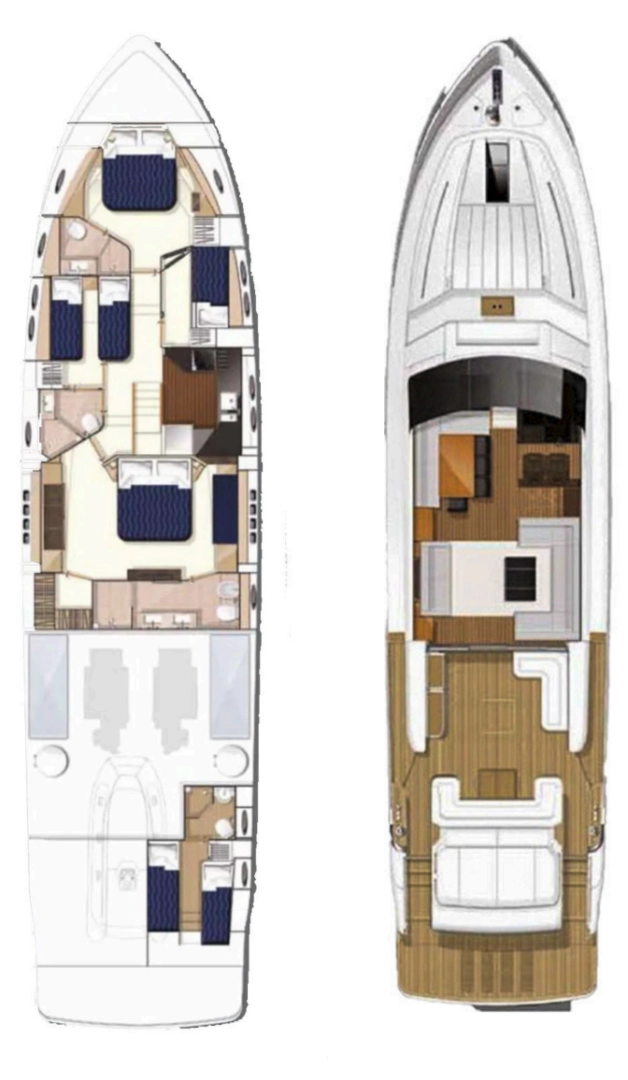 Location Yacht à Seget Donji - Princess Princess V78