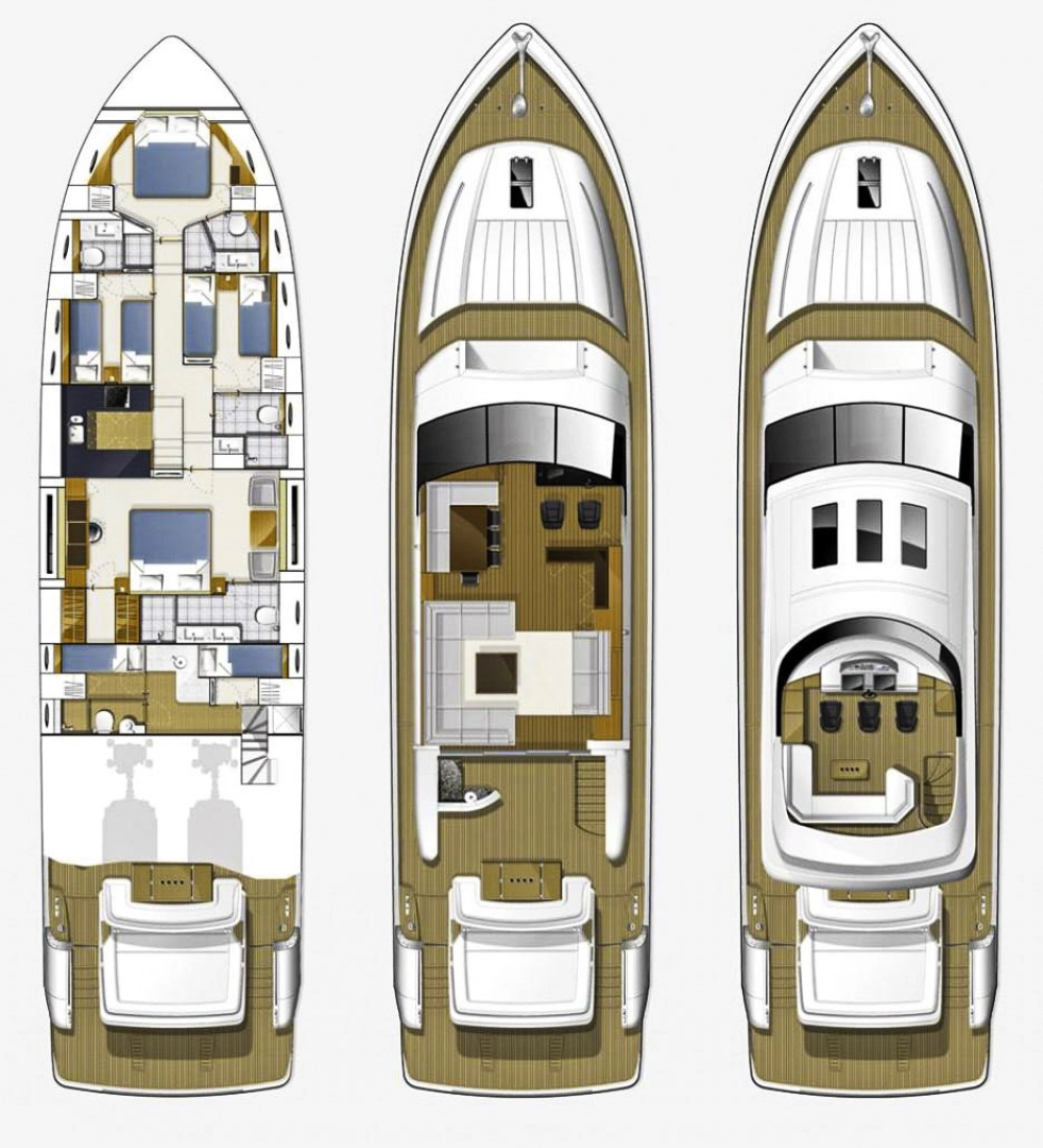 Location bateau Kaštela pas cher Princess V85
