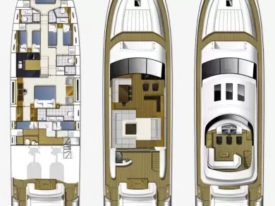 Location bateau Kaštela pas cher Princess V85