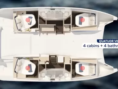 Location Catamaran à Parham Town - Fountaine Pajot Fountaine Pajot FP 44 Quatuor - 4 cab.
