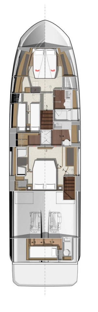 Jeanneau Prestige 520 Flybridge - 3 + 1 cab. a louer à Split