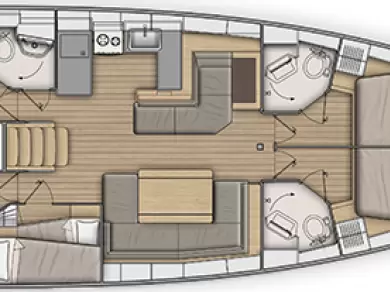 Bénéteau Oceanis 51.1 a louer à Lefkáda