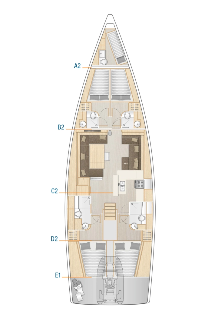 Location bateau Hanse Hanse 588 à Sukošan sur Samboat