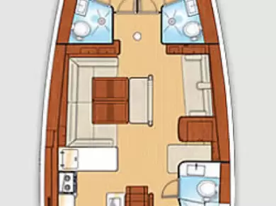 Bénéteau Oceanis 54 a louer à Páleros