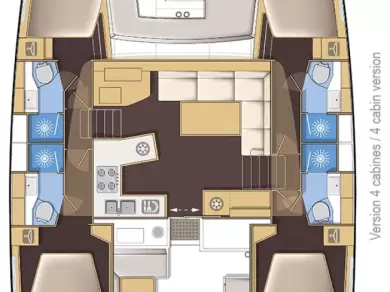 Location bateau Lagoon Lagoon 450 Sport Top à Zadar sur Samboat