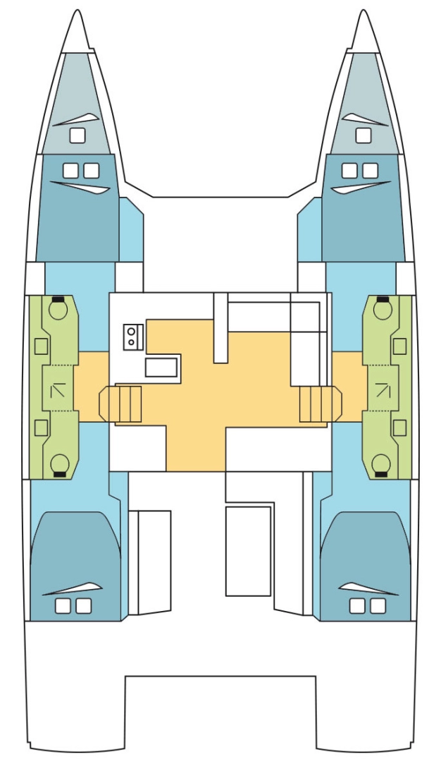 Location bateau Komolac pas cher Nautitech 47 Power - 4 + 2 cab.