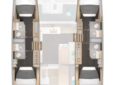 Location bateau Gouviá pas cher Lagoon 43