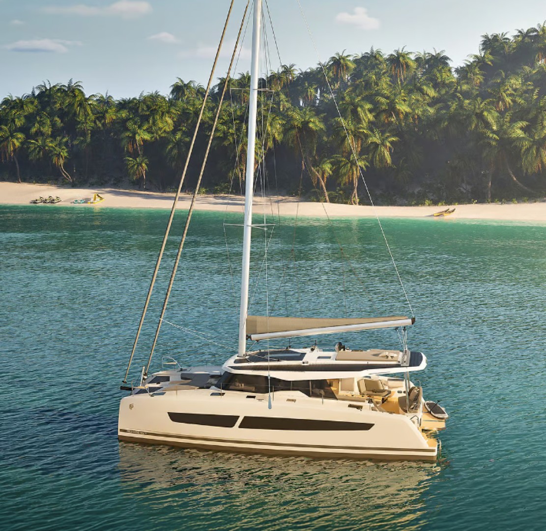 Fountaine Pajot FP 41 Quatuor 4 eco solar catamaran charter in Lávrio, Greece