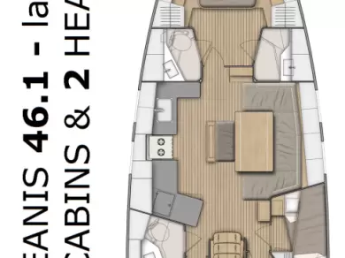 Location bateau Pomer pas cher Oceanis 46.1