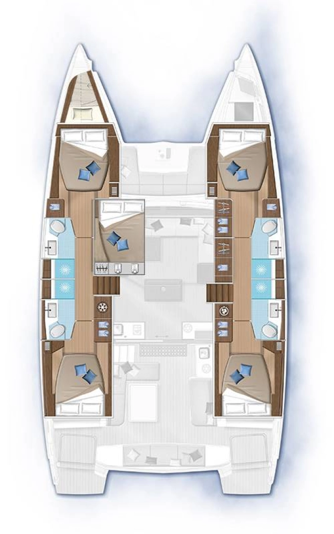 Location bateau Lefkáda pas cher Lagoon 50