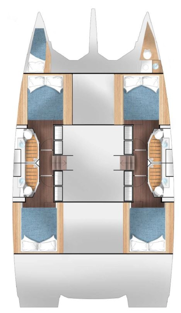 Location Catamaran à Primošten - Cervetti Yachts Cervetti 44 - 4 + 1 cab.