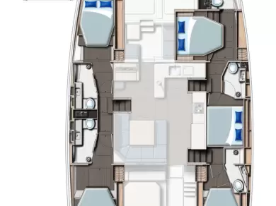 Location bateau Leopard Catamarans / Robertson & Caine Leopard 50 - 5 + 1 cab à Procida sur Samboat