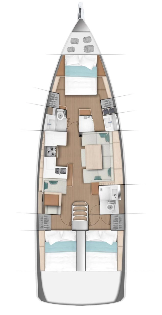 Location à Göcek - Jeanneau Sun Odyssey 490 sur SamBoat