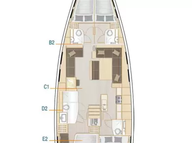 Location bateau Hanse Hanse 548 à Lefkáda sur Samboat