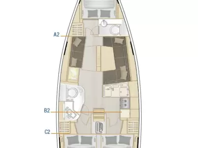Location bateau Hanse Hanse 388 à Komolac sur Samboat