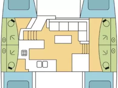 Location bateau Fountaine Pajot Elba 45 à Jolly Harbour sur Samboat