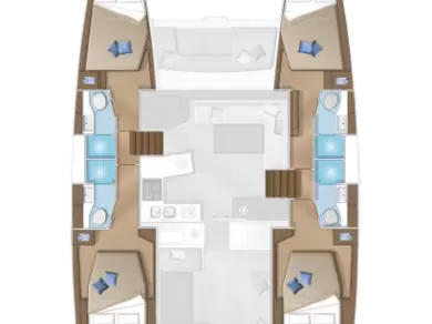 Location bateau Lagoon Lagoon 450 F à Álimos sur Samboat