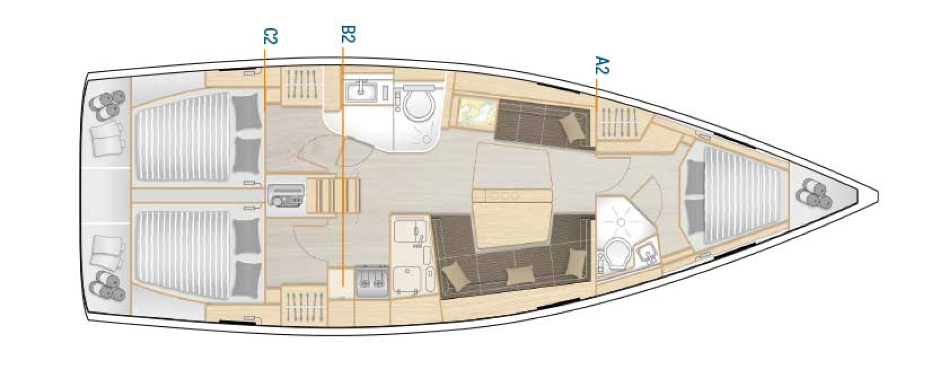 Location bateau Hanse Hanse 418 à Kavála sur Samboat