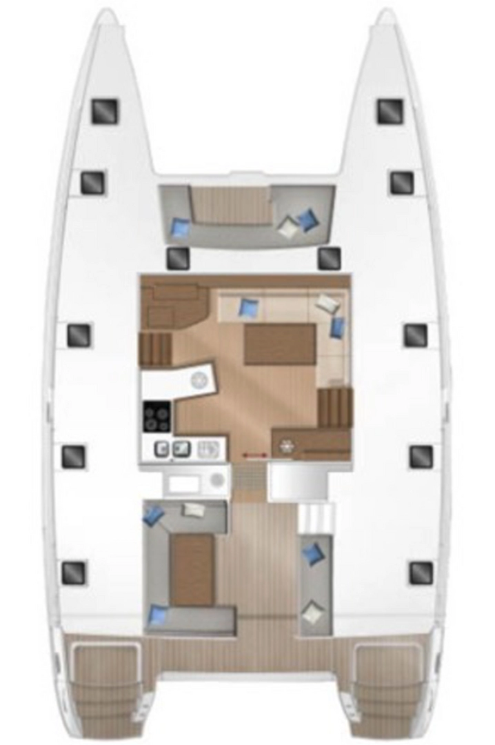 Location bateau Lagoon Lagoon 450 F à Sant Antoni de Portmany sur Samboat