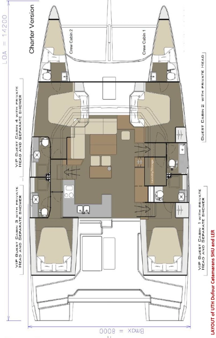Location Catamaran à Primošten - Dufour Dufour Catamarans 48 Sail
