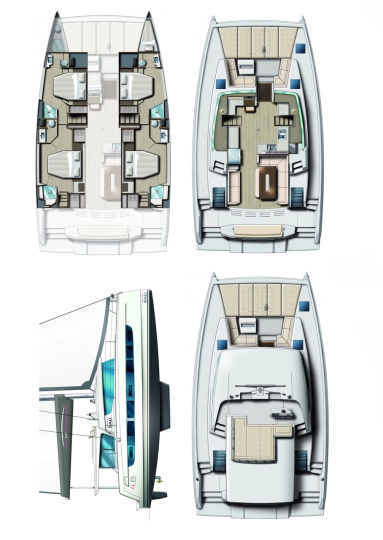 Louer Catamaran avec ou sans skipper Bali à Marmaris