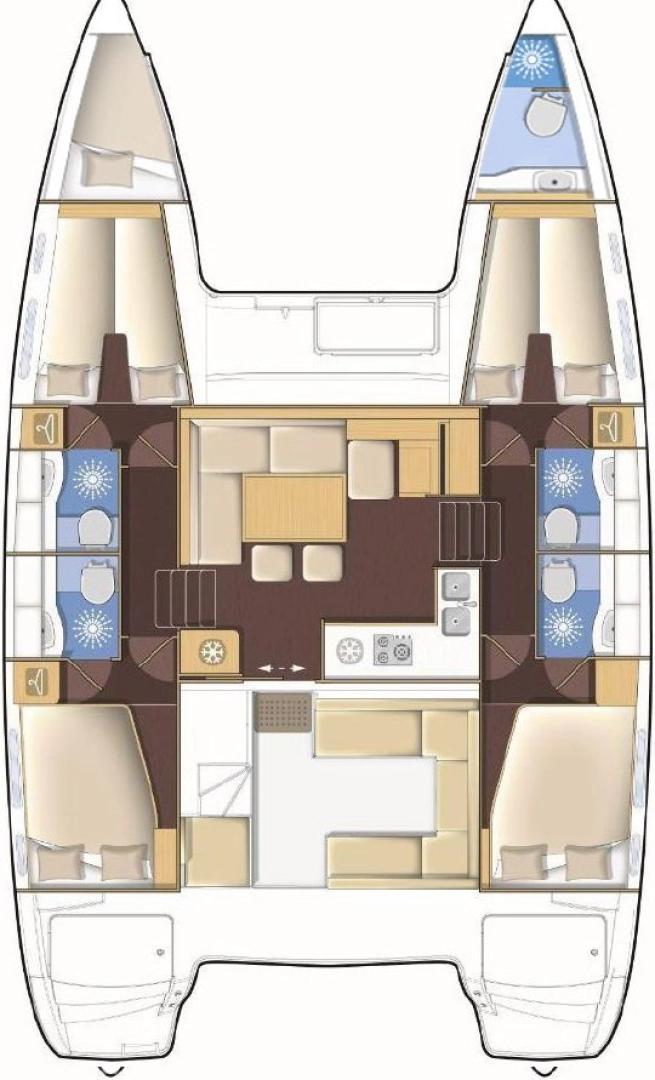 Location bateau Lefkáda pas cher Lagoon 400 S2