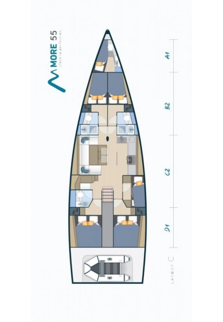 Location bateau Kaštela pas cher More 55
