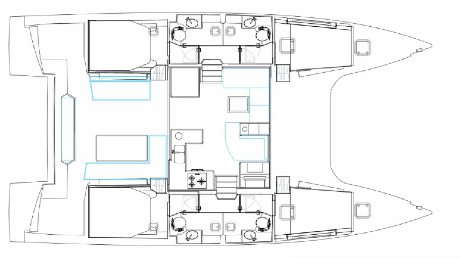 Location bateau Bavaria Nautitech 47 Power - 4 + 2 cab. à Lefkáda sur Samboat
