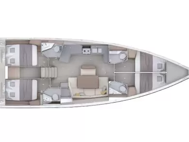 Bénéteau Oceanis 47 - 4 cab. a louer à Rhodes (Ville)