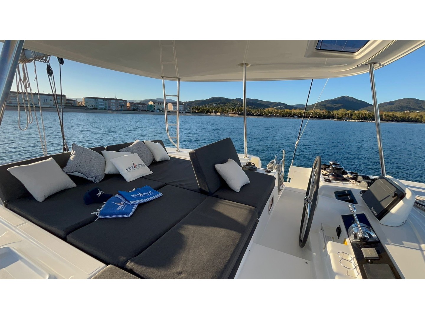 Lagoon 46 eco solar catamaran charter in Port Grimaud, France