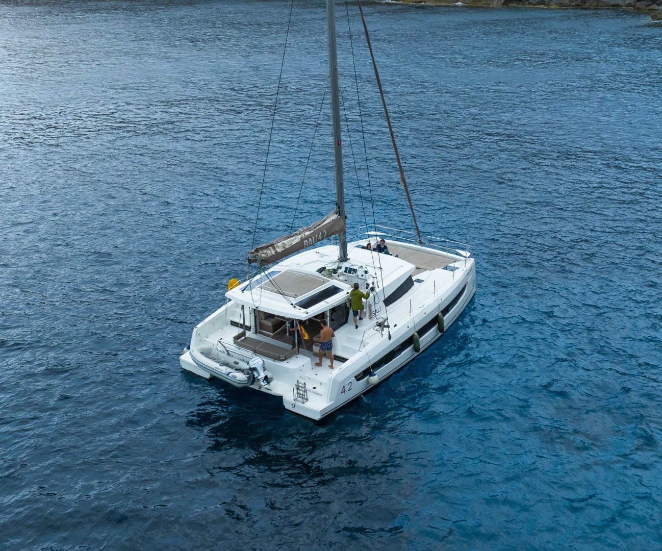 Bali 4.2 eco solar catamaran charter at Ibiza Magna, Spain