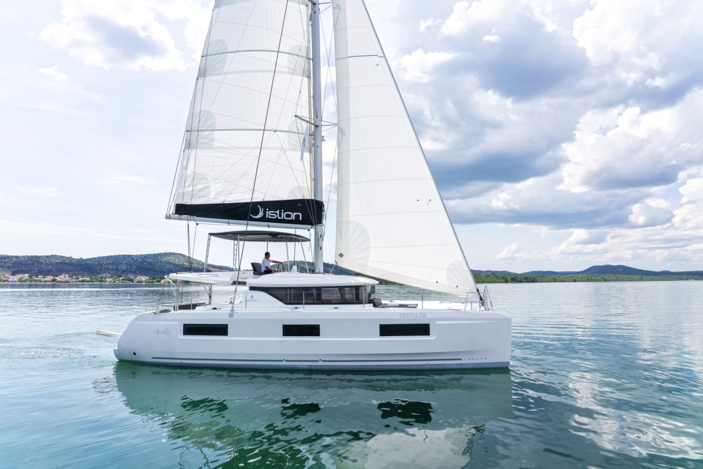 Lagoon 46 eco solar catamaran charter in Skradin, Croatia