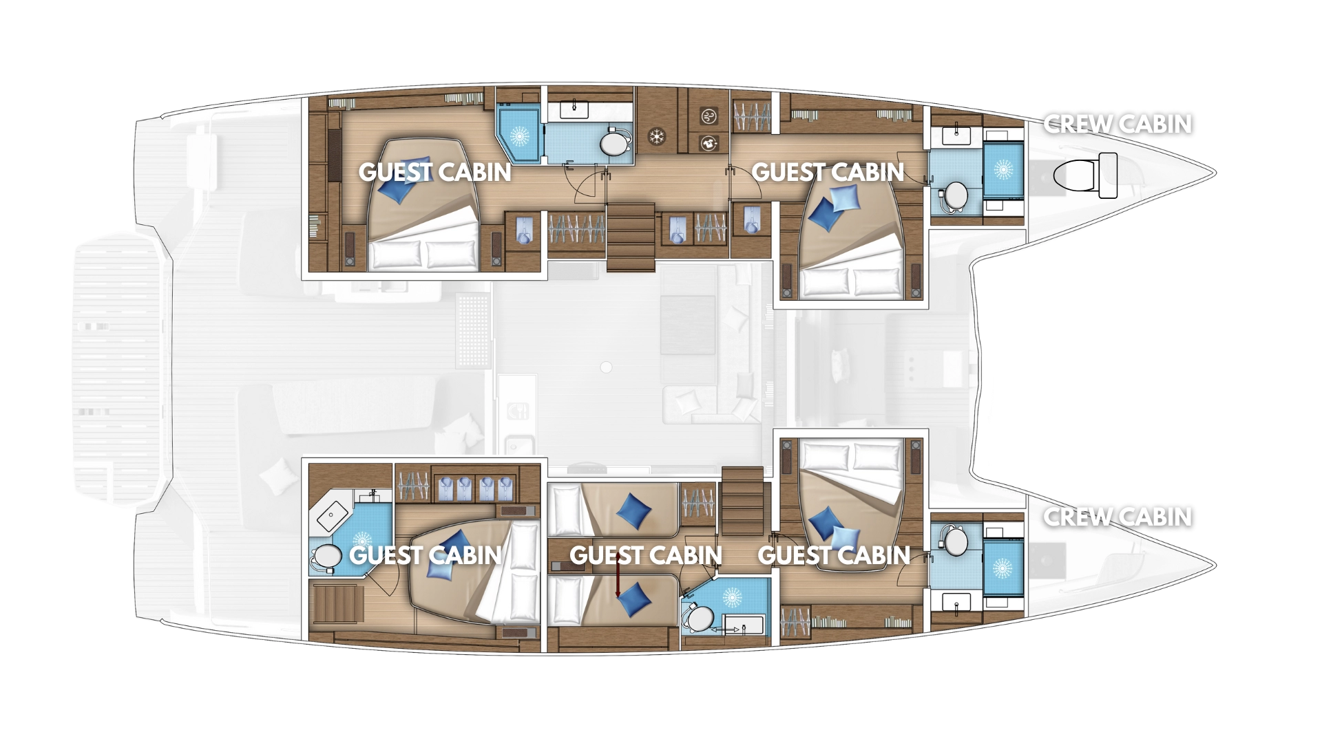 Location bateau Kaštela pas cher Lagoon 55
