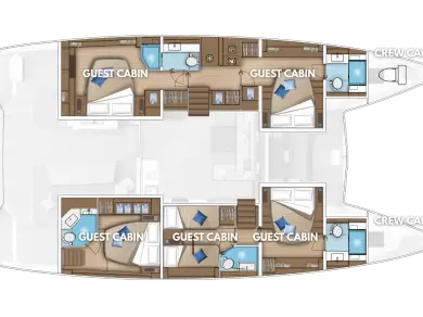 Location bateau Kaštela pas cher Lagoon 55