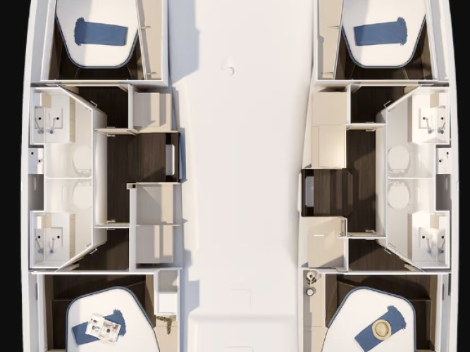 Location à Nikiána - Fountaine Pajot Fountaine Pajot FP 41 Quatuor 4 sur SamBoat