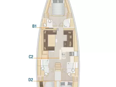 Location Voilier à Seget Donji - Hanse Hanse 588