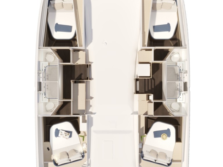Location à Álimos - Fountaine Pajot Fountaine Pajot FP 44 Quatuor - 4 + 2 cab. sur SamBoat