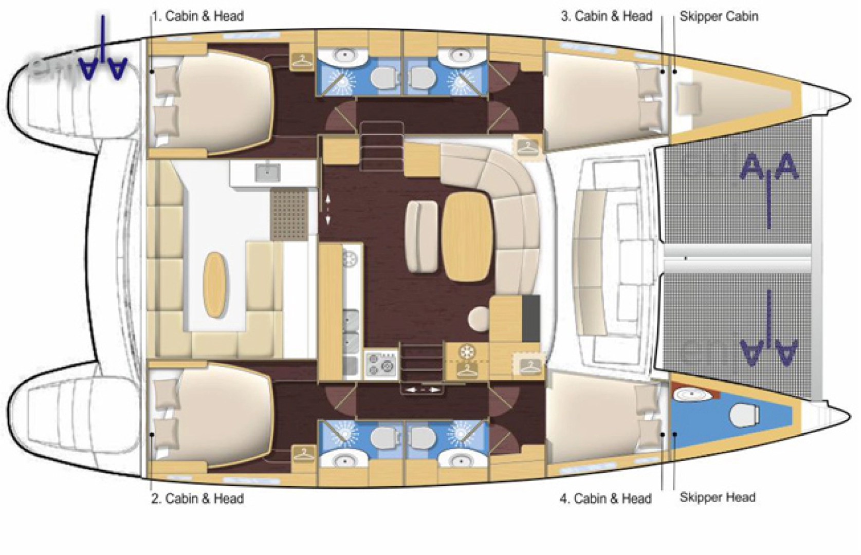 Location bateau San Vincenzo pas cher Lagoon 440
