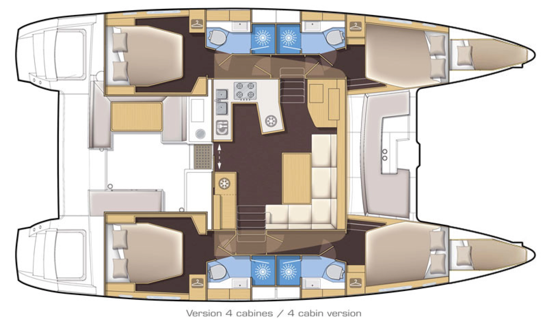 Location bateau Lagoon Lagoon 450 à Parham Town sur Samboat