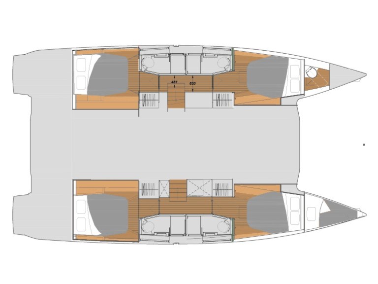 Location Catamaran à Olbia - Fountaine Pajot Elba 45