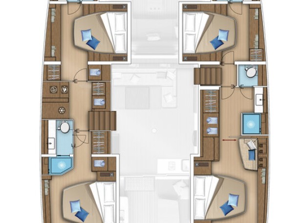 Location bateau Gouviá pas cher Lagoon 55