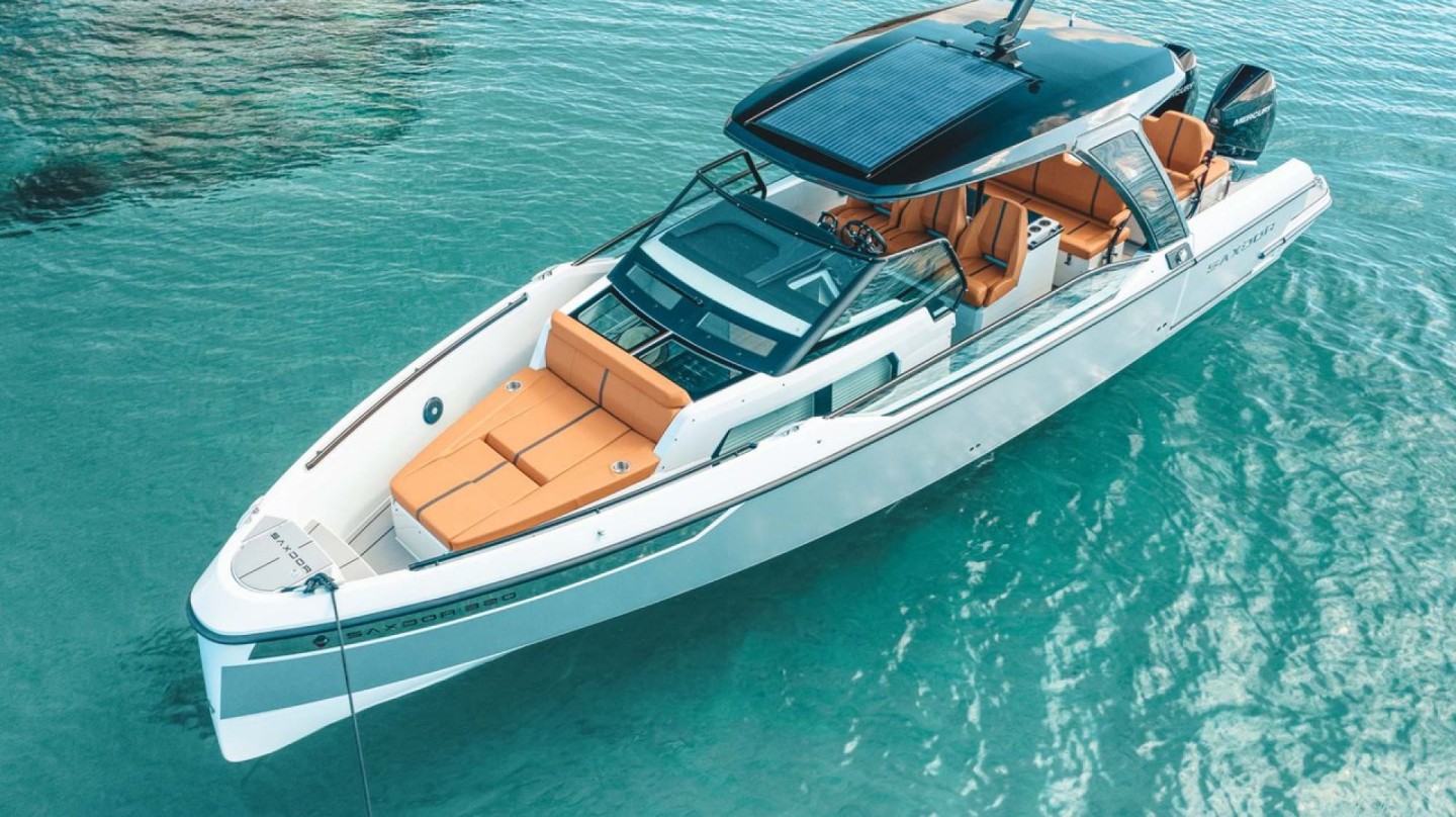 Saxdor 320 GTO eco solar motorboat charter from Sukošan, Croatia