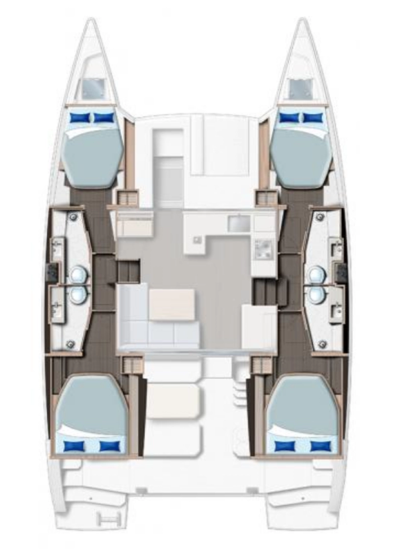 Location bateau Leopard Catamarans / Robertson & Caine Leopard 42 - 4 cab. à Procida sur Samboat